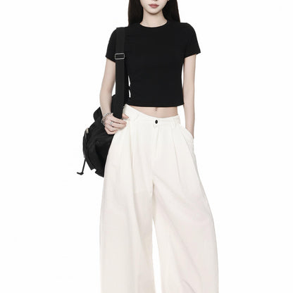 Basic Slim Fit Crop T-Shirt