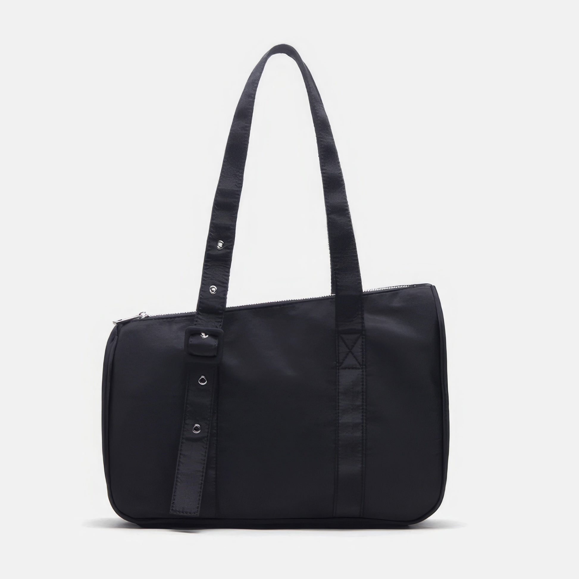 Minimal Buckle Strap Nylon Tote