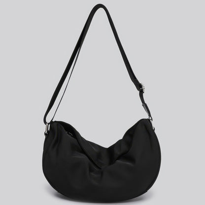 Minimal Canvas Crescent Shoulder Bag