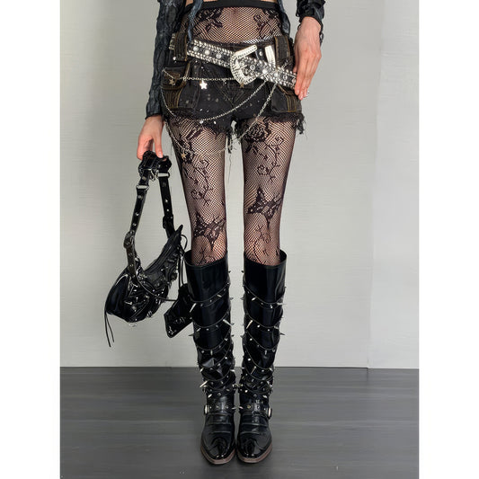 Fishnet Star Lace Tights