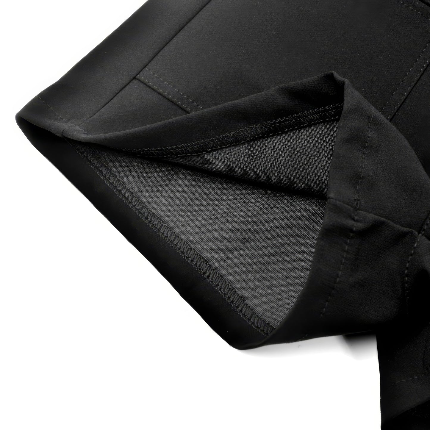 Front Pocket High Waist Black Shorts