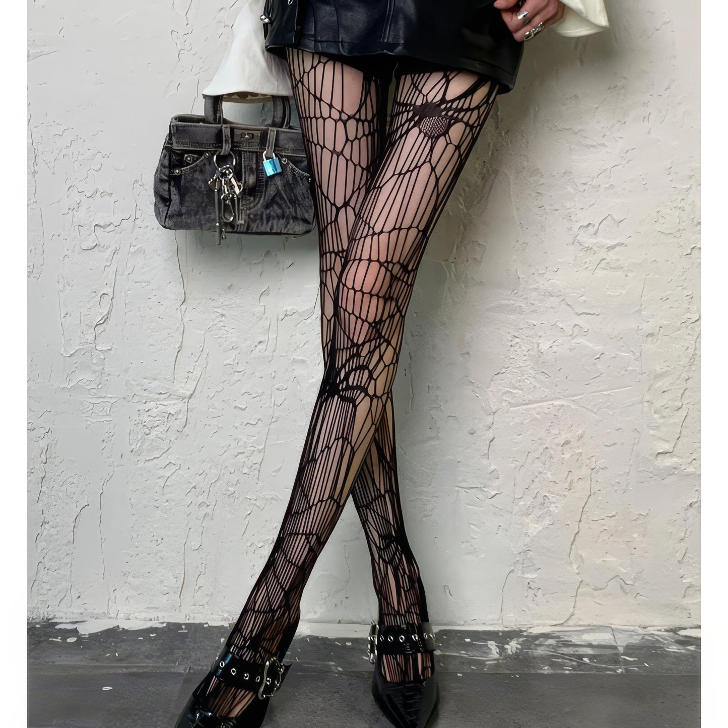 Spider Web Mesh Tights
