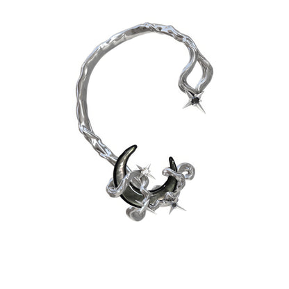 Spiked Crescent Moon Ear Cuff