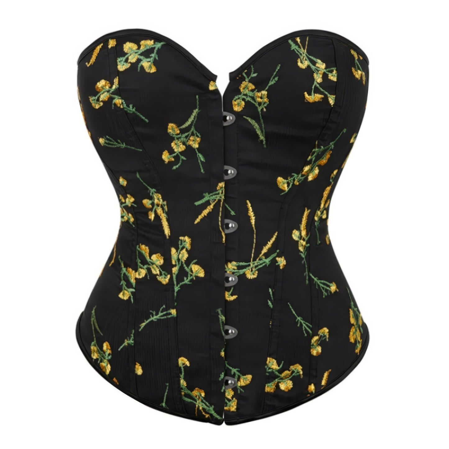 Floral Embroidered Bustier Corset Top