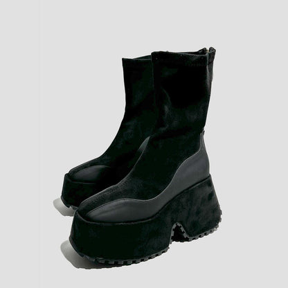 Futuristic Split-Sole Platform Boots