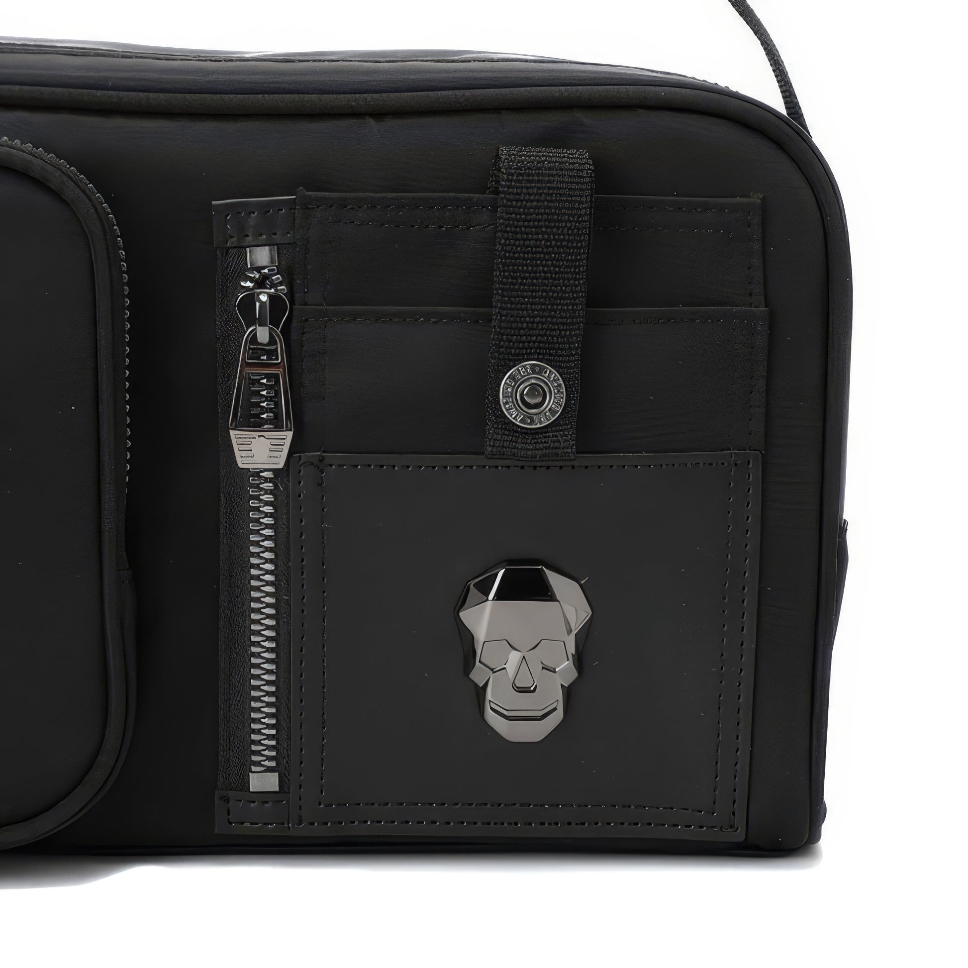 Multi-Compartment Skull Detail Utility Bag
