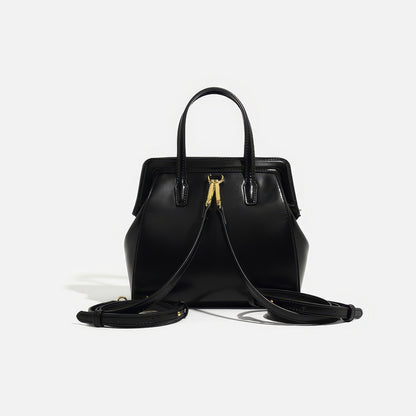 Structured Glossy Top Handle Backpack