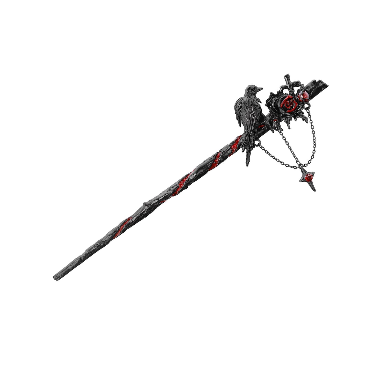 Raven Rose Chain Hair Stick