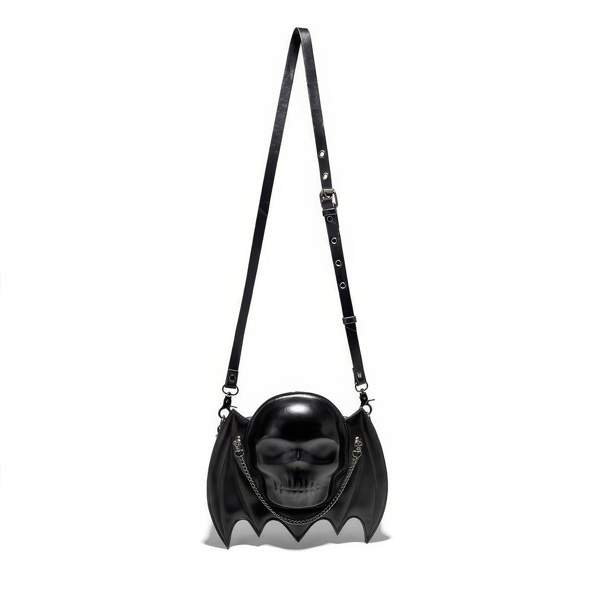 Bat Wing Skull Accent Shoulder Bag