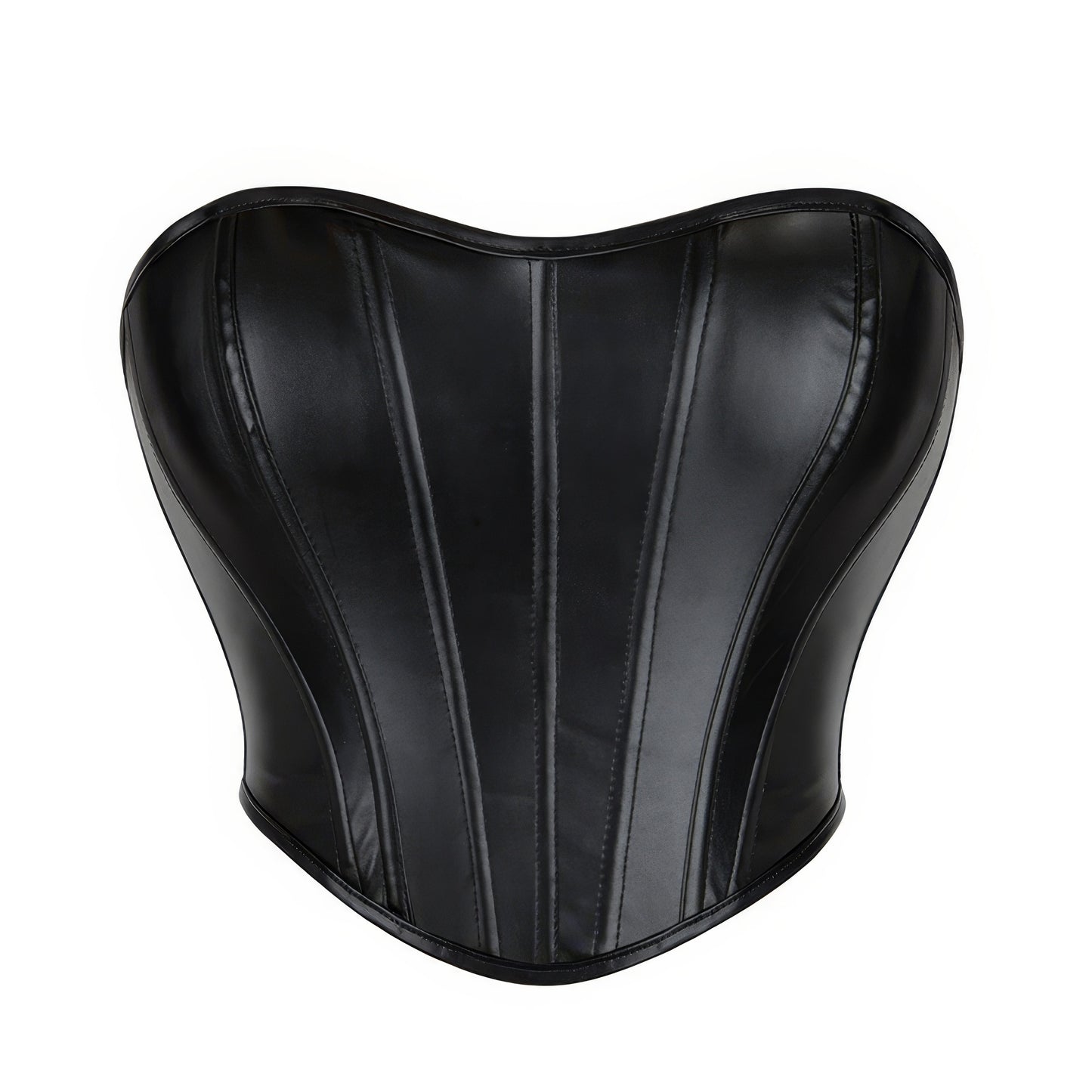 Faux Leather Structured Corset Top