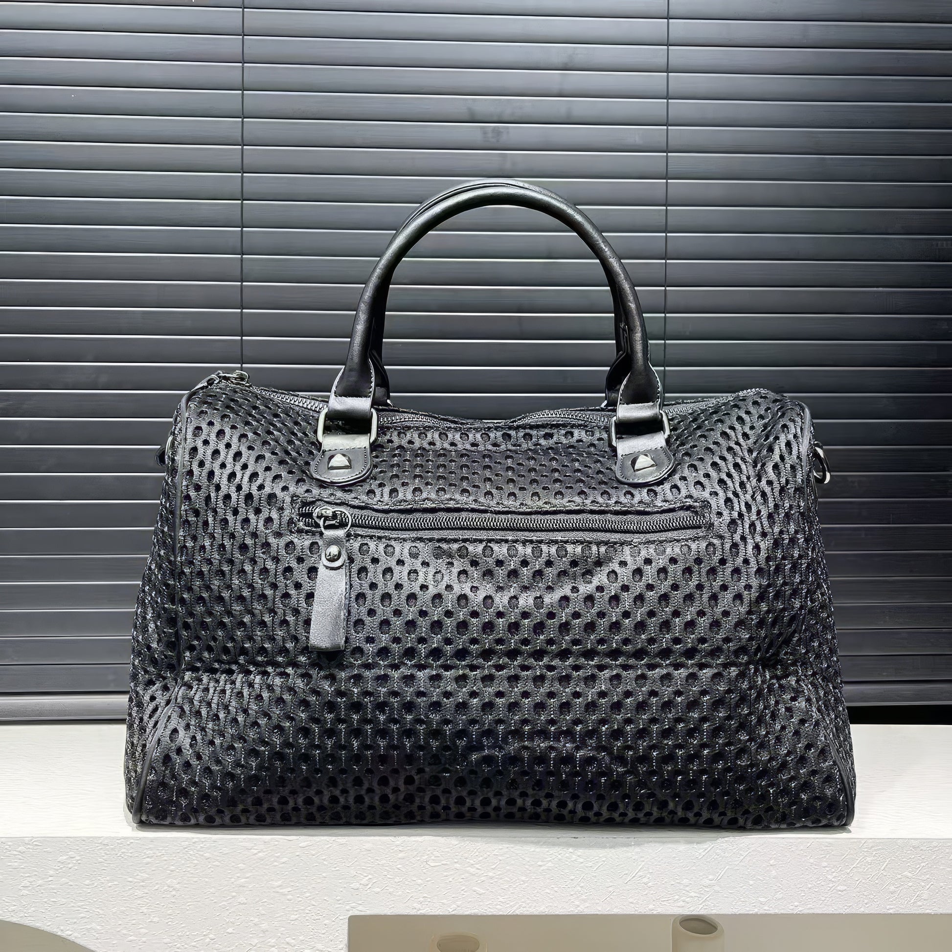 Patent Bow Strap Accent Shoulder Bag