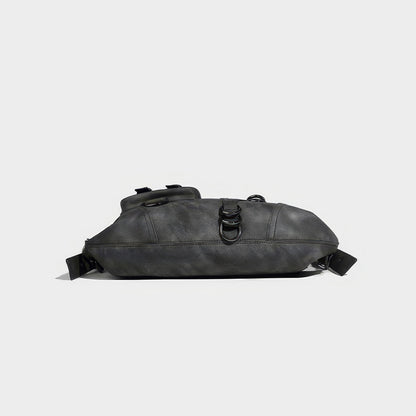 Black Buckle Strap Shoulder Bag