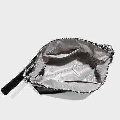 Slouchy Chain Strap Hobo Bag