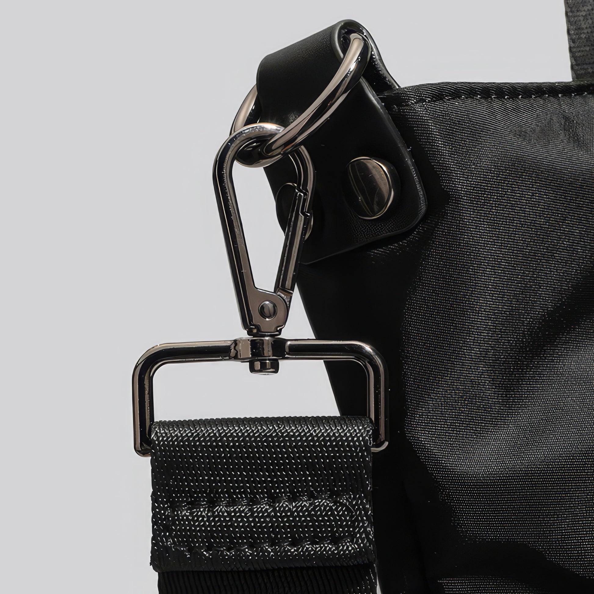Utility Pocket Nylon Shoulder Tote Bag