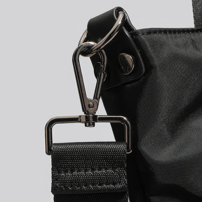 Utility Pocket Nylon Shoulder Tote Bag