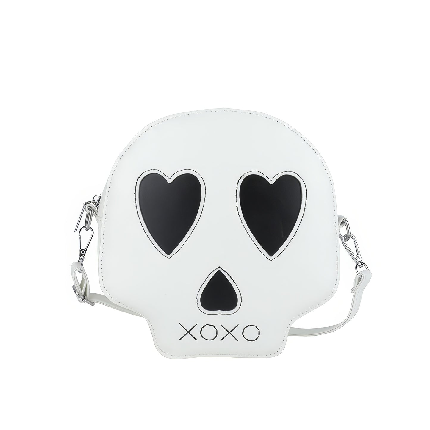 Heart Eyes Skull Mini Crossbody Bag