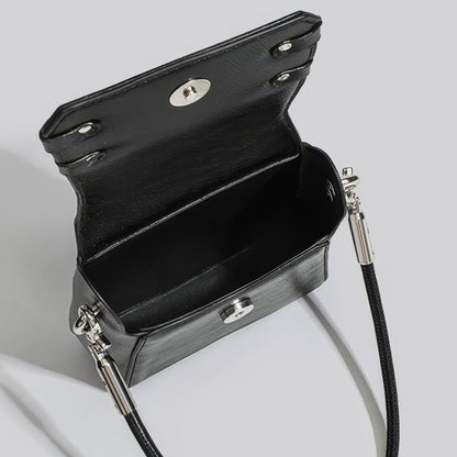 Structured Metal Bar Accent Mini Bag