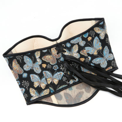 Tapestry Butterfly Sweetheart Corset Top