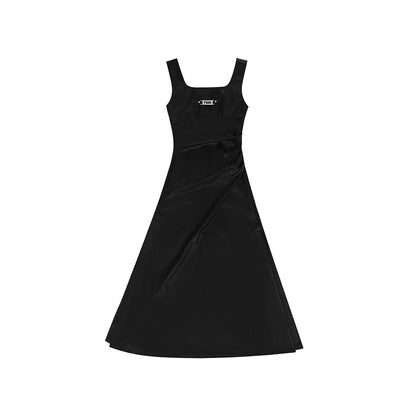 Satin Square Neck Sleeveless Maxi Dress