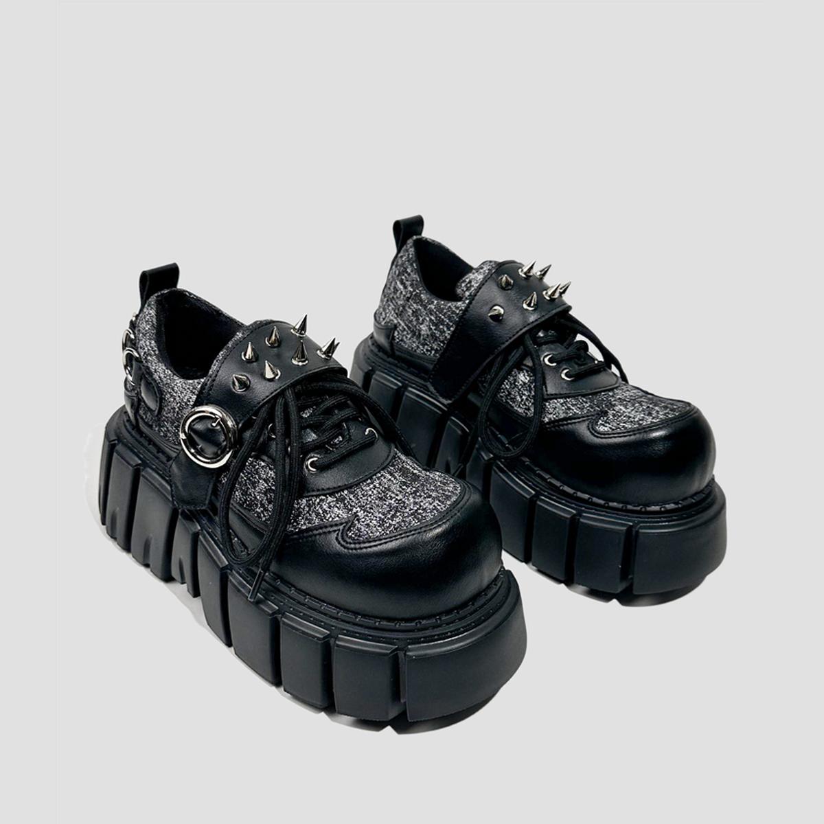 Chunky Dual-Tone Platform Sneakers