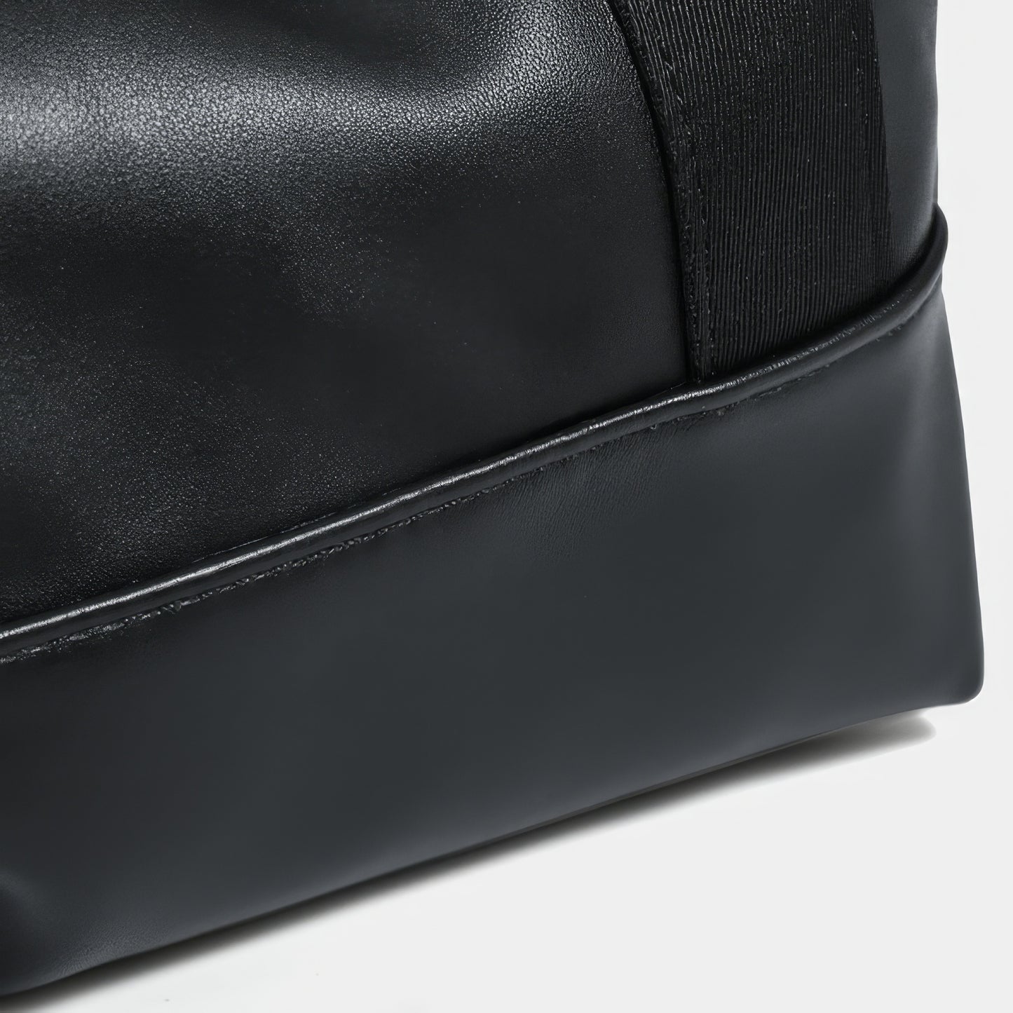 Structured Drawstring Leather Backpack