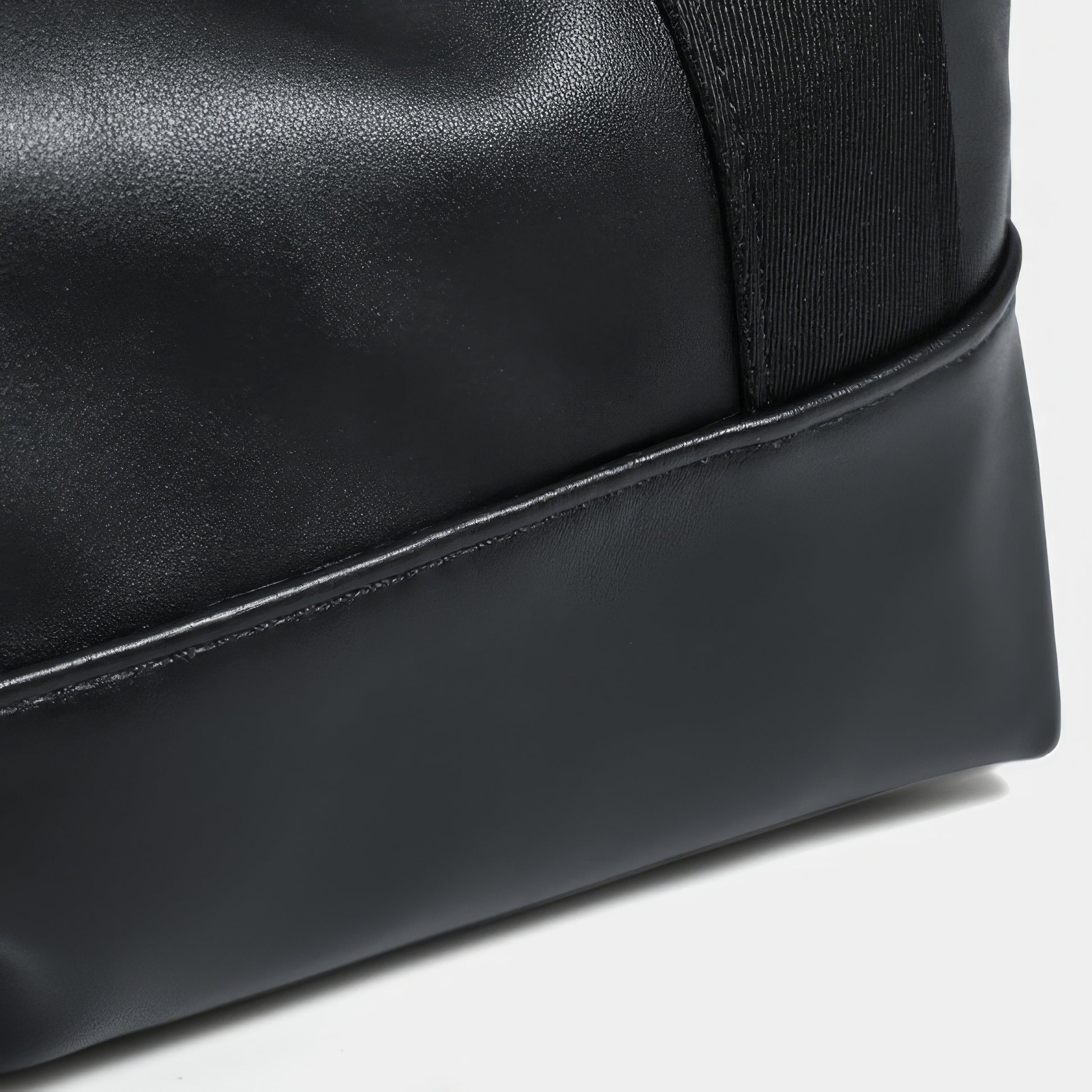 Structured Drawstring Leather Backpack