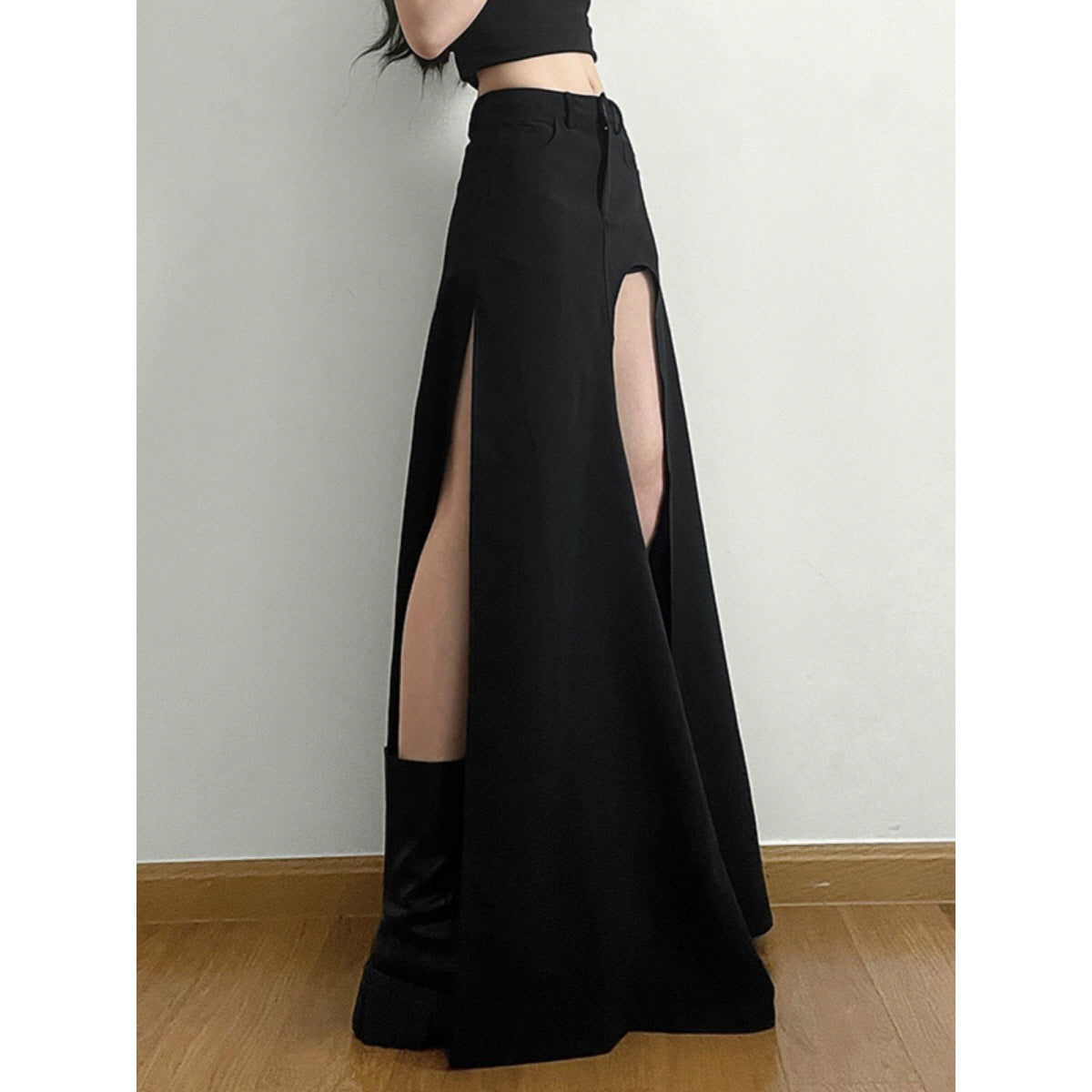 Extreme Slit Wide-Leg Pants