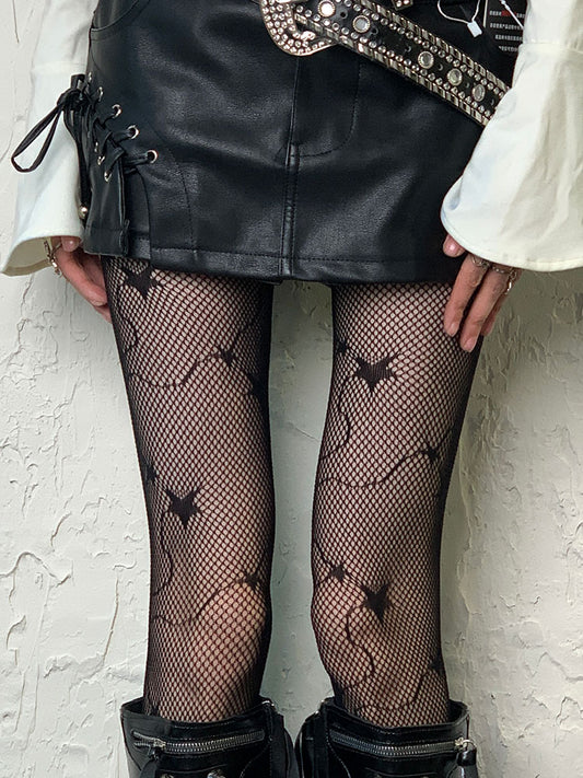 Bat Pattern Fishnet Tights