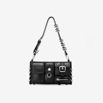 Metal Ring Buckle Detail Shoulder Bag